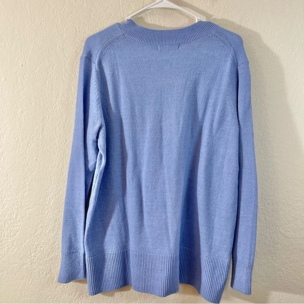NWT Banana Republic Acrylic Blend V-Neck Sweater Men Size M Blue Lightweight